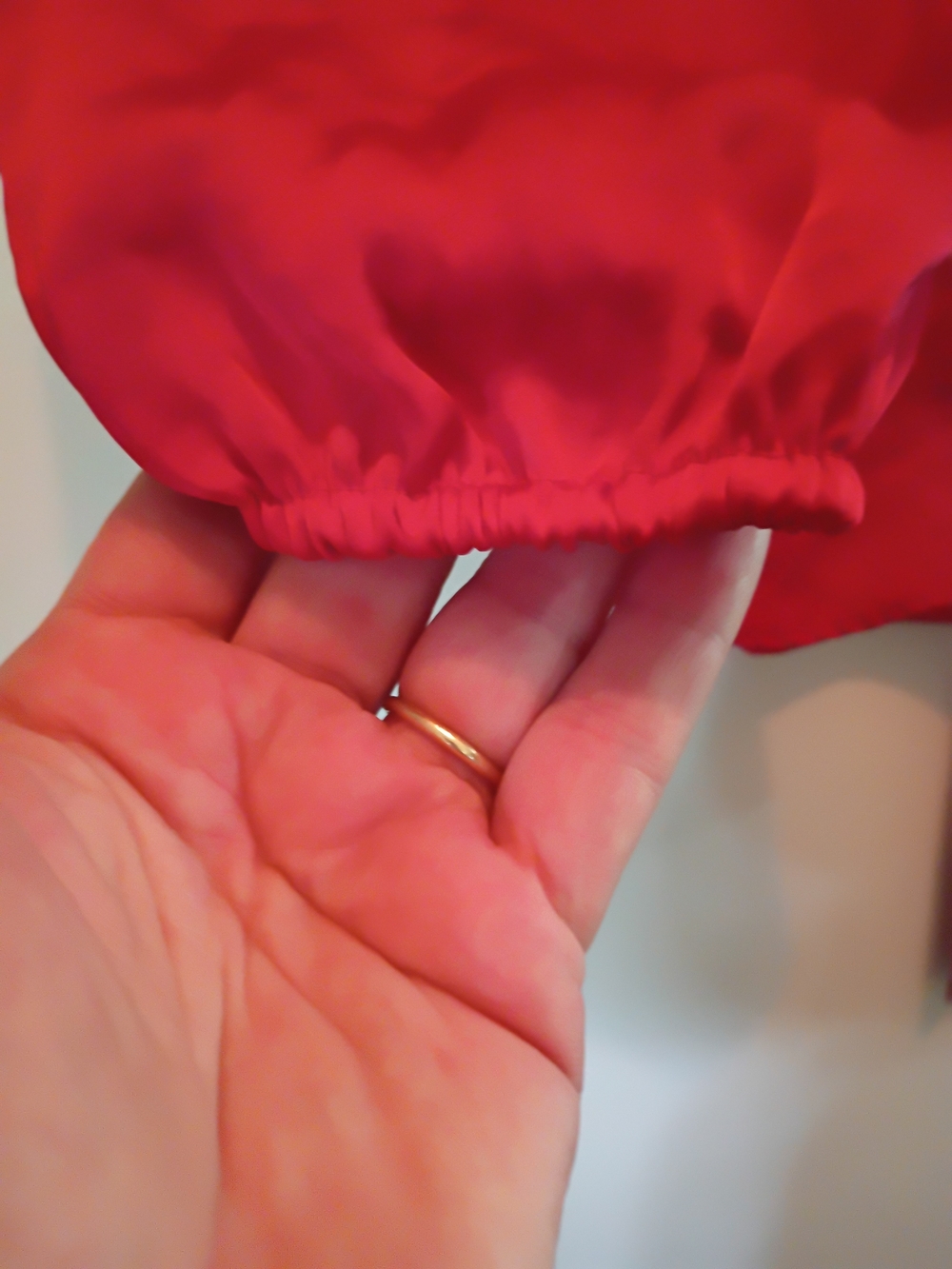Cato Red Off-Shoulder Ruffle Tie Front Top - Picture 4 of 9